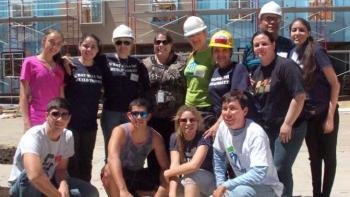 A Global Village team from Paraguay building in Colorado