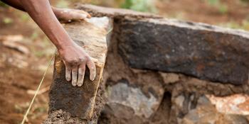 Hands brick wall, Kenya