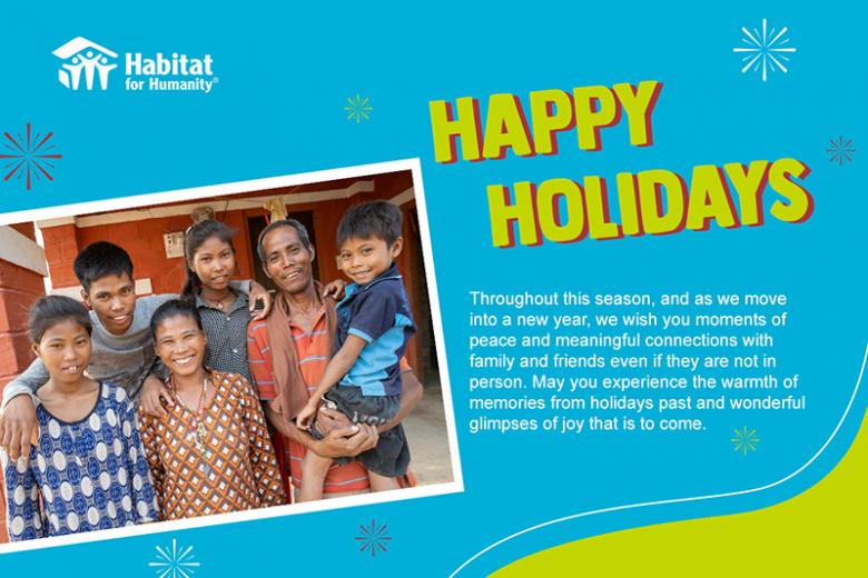 2020 Happy Holidays e-card 1 designed by Habitat's Asia-Pacific area office