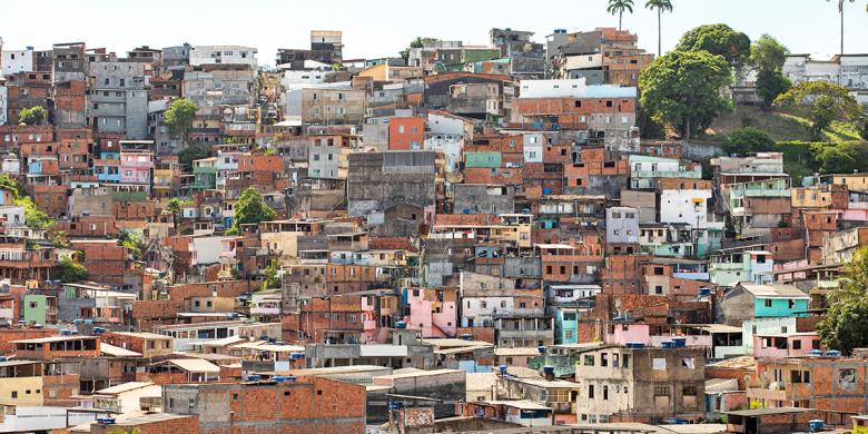 Informal settlement in Salvador, Brazil