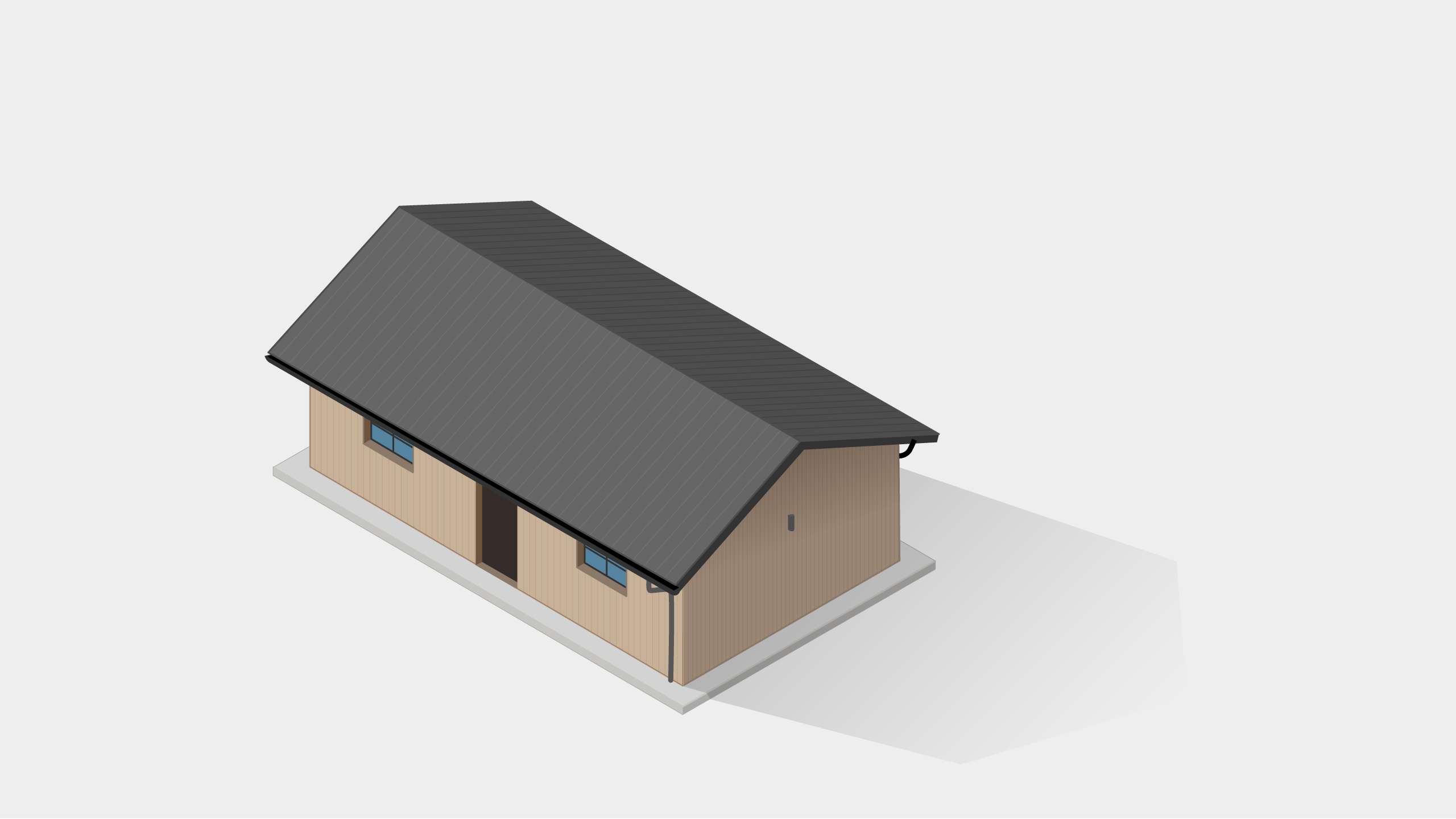 A full-color dimensional rendering of the house.