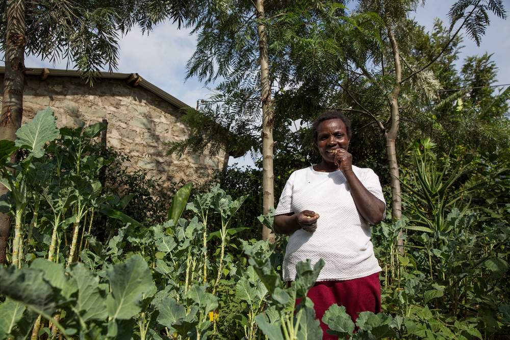 Her garden’s fruits and vegetables form a crucial part of Julia’s diet.