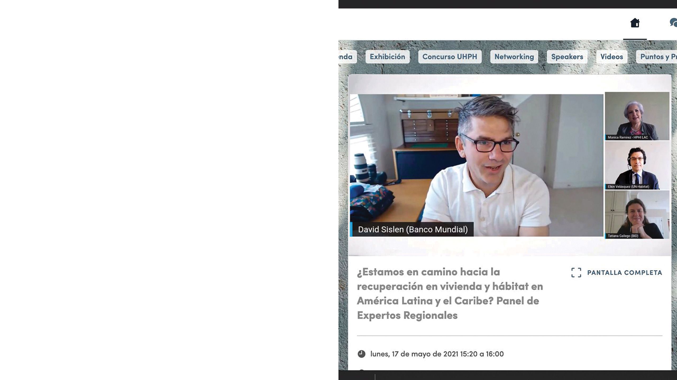 Screenshot of the IV housing forum 2021.