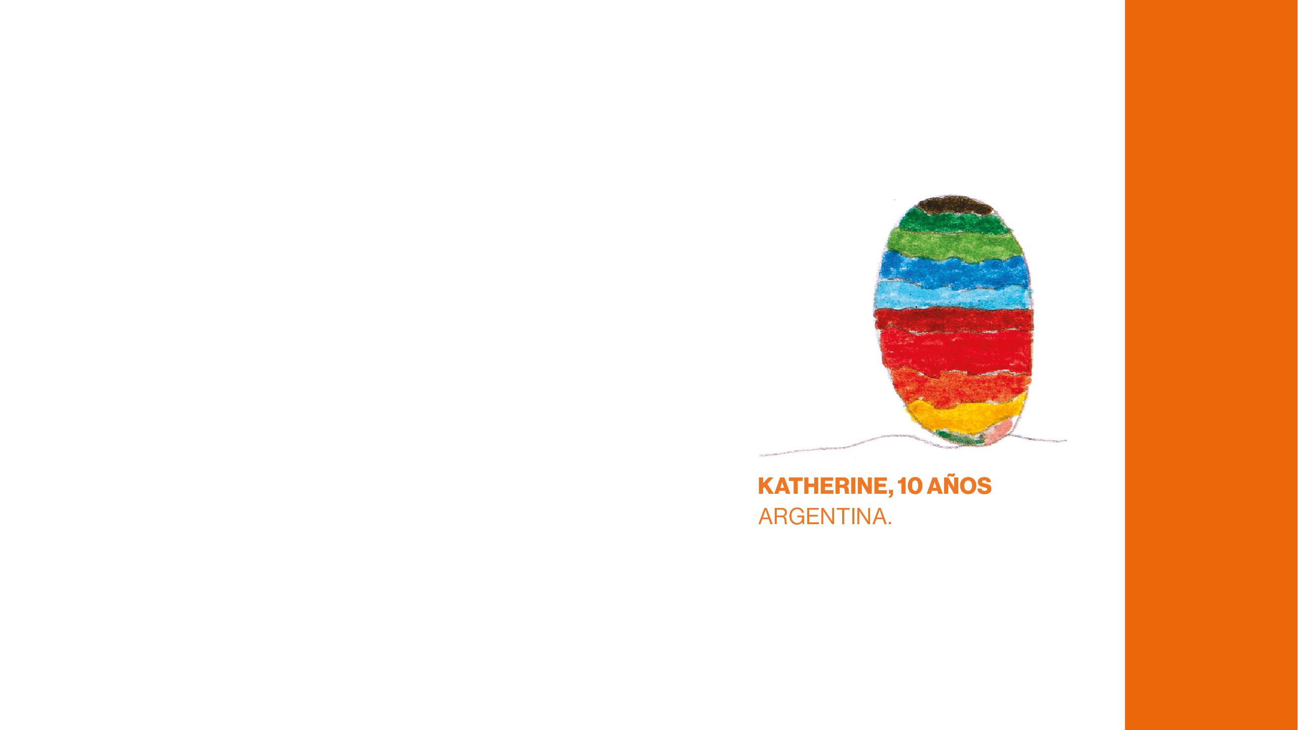 Dibujo de un huevo de pascua con muchos colores.