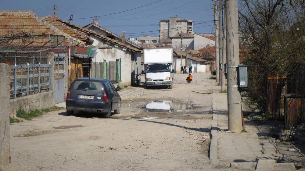 A typical street in Malcho Malchev settlement of Targovishte.