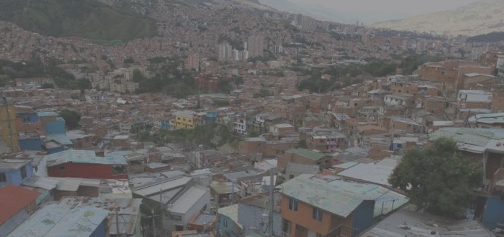 An aerial view of a city.