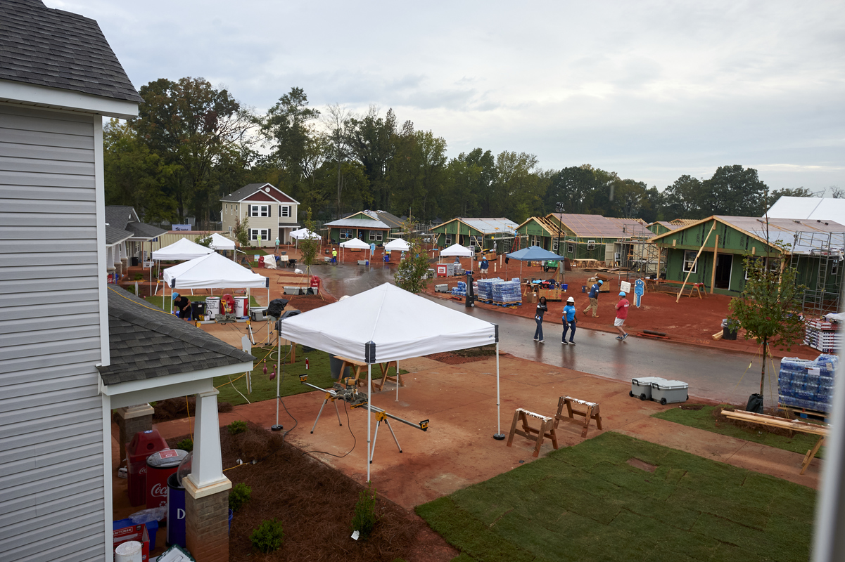 view of CWP23 build sites on overcast day