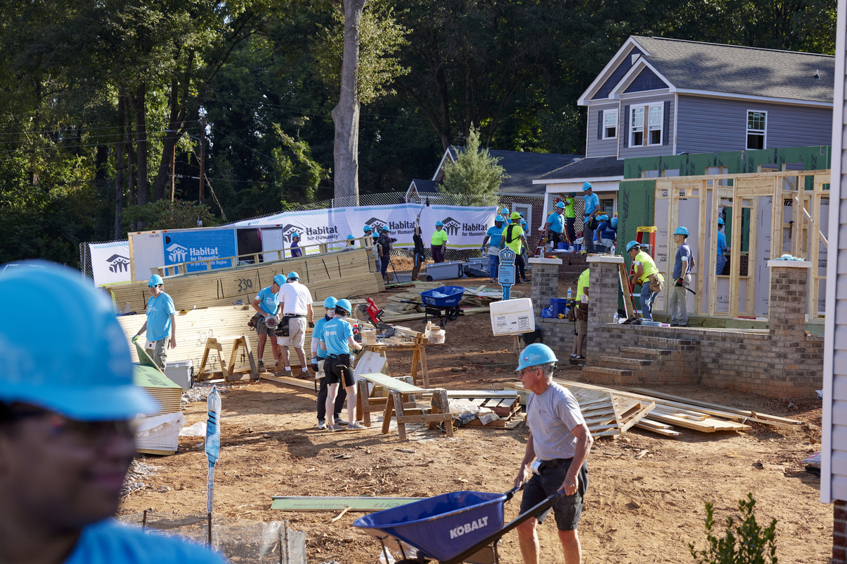 Volunteers working at the 2023 Carter Work Project