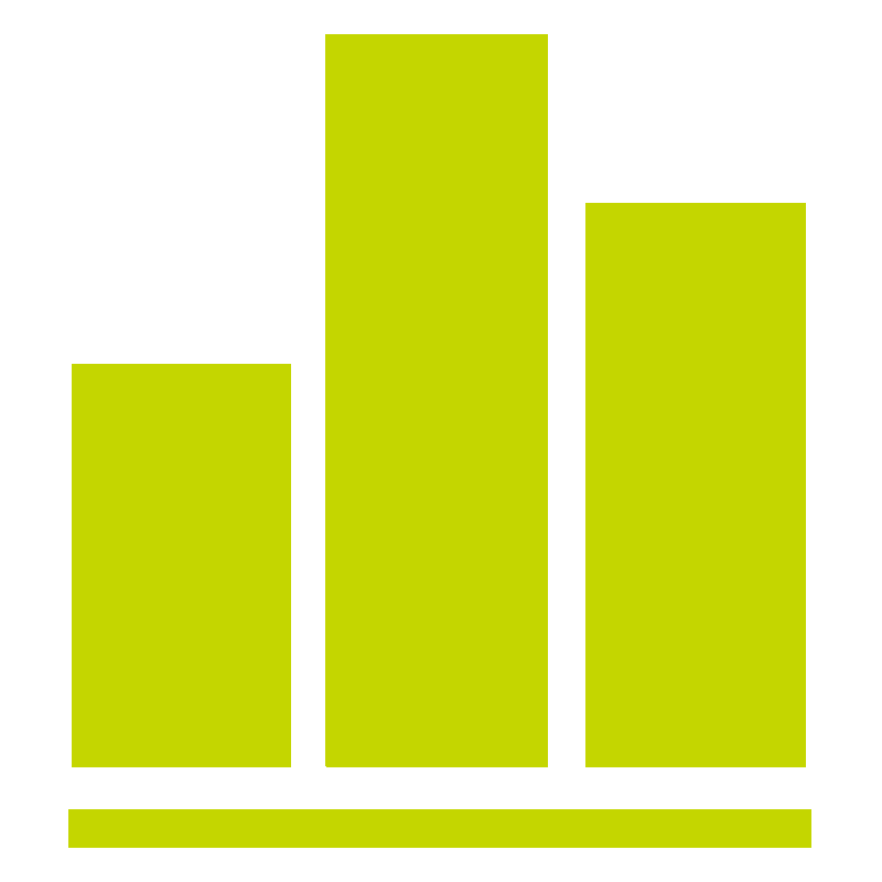 Simple icon of a bar graph