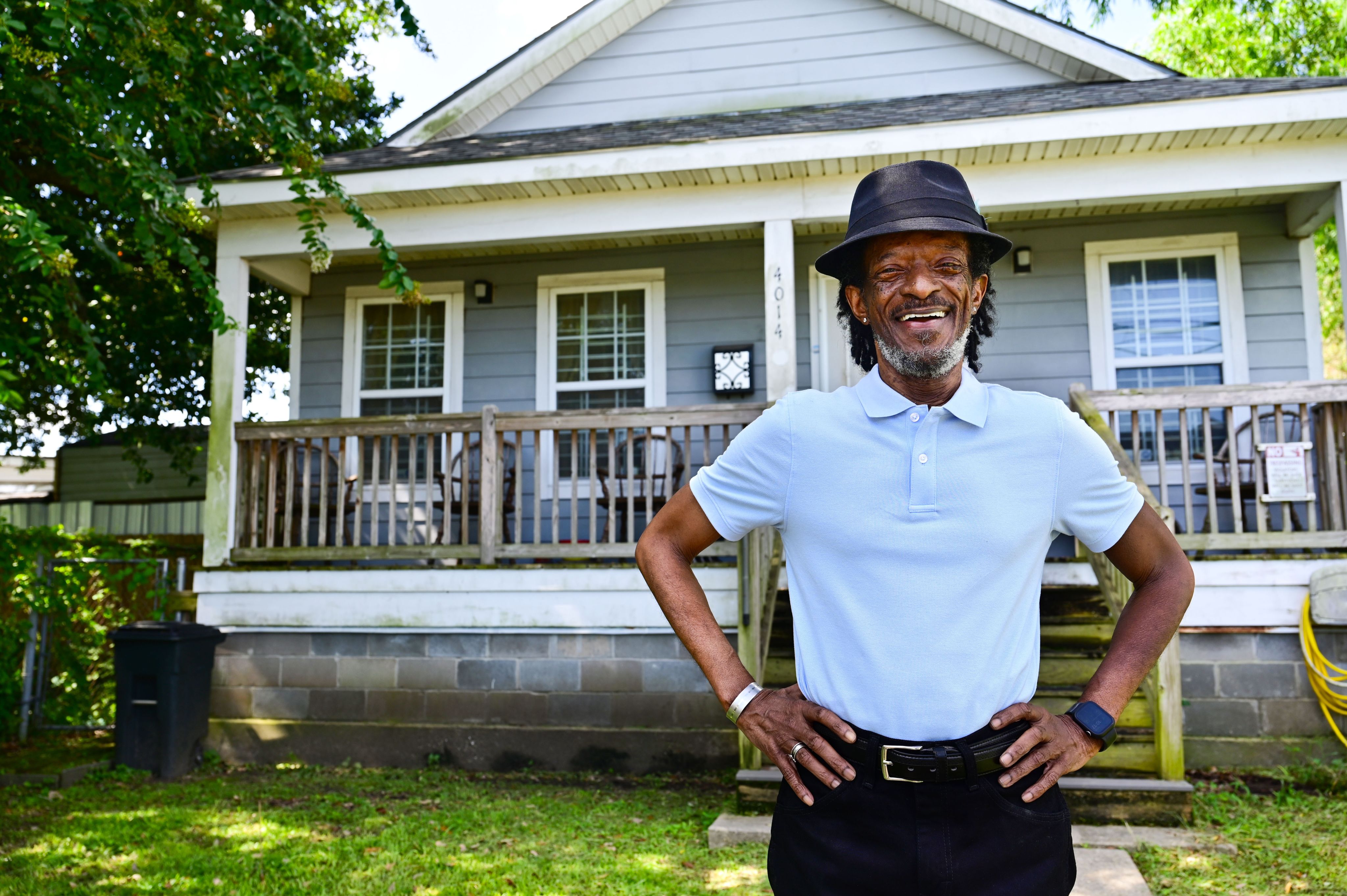 Michael Harris at his home in the Musicians Village in New Orleans' Upper Ninth Ward.