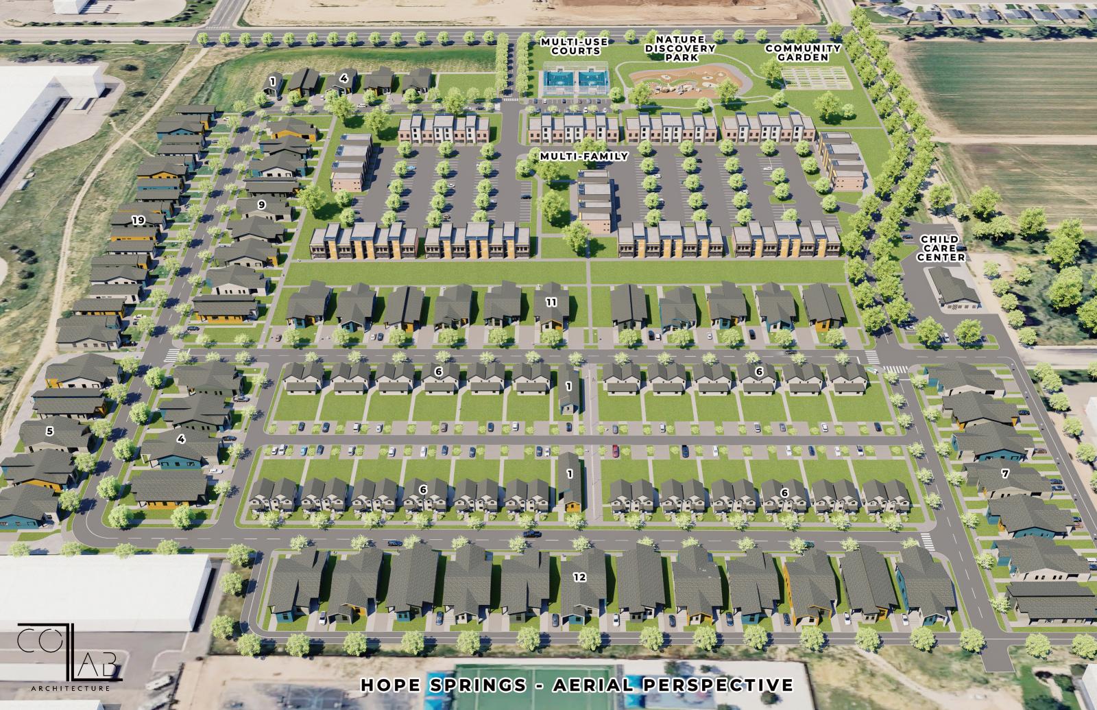 rendering of housing project in Hope Springs