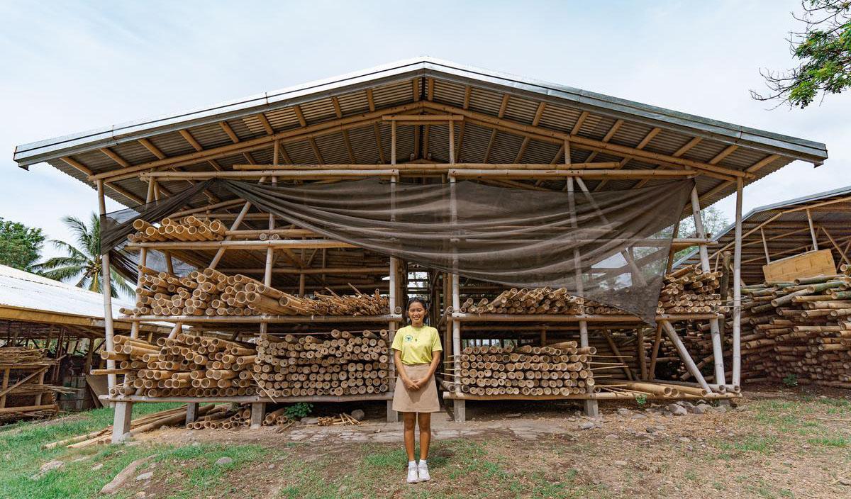 Kawayan Collective staff posing for a photo at the Kawayan Collective headquarters in Dauin.