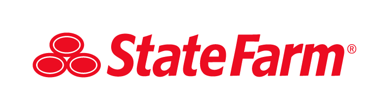 State Farm logo in red.