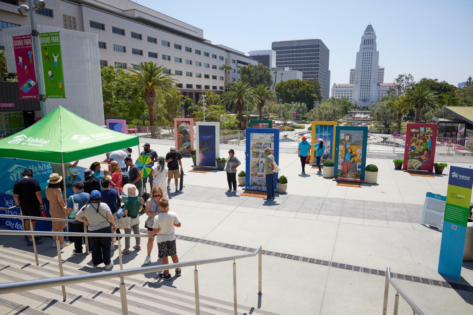 View of the door event with the skyline in the background.