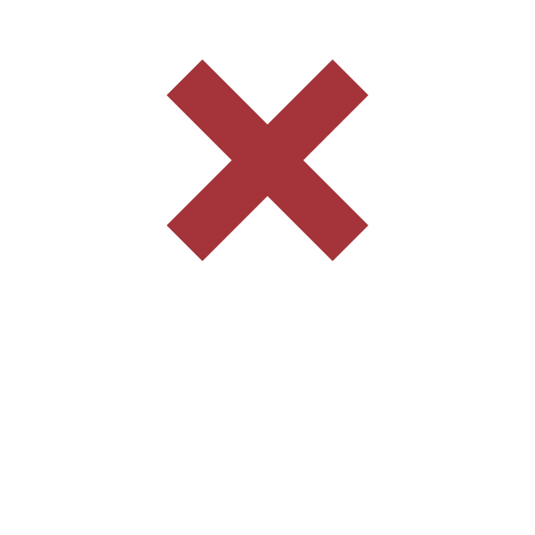 Red X.