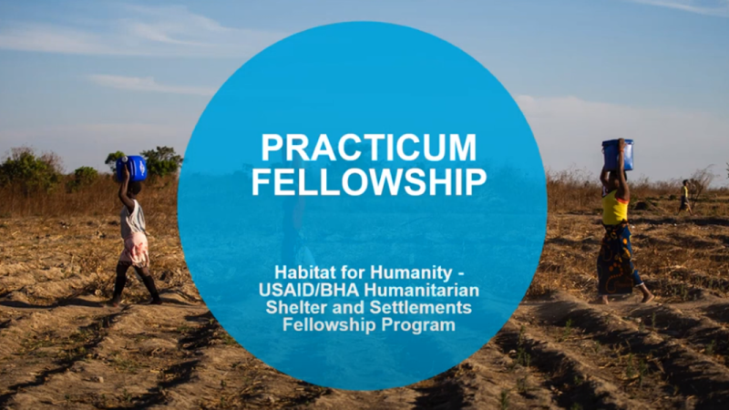 Habitat-USAID/BHA International HS&S fellowship recordings | Habitat ...