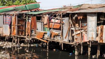 Slum housing, Cambodia