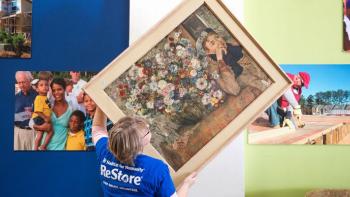 A volunteer at Habitat ReStore