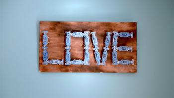 Distressed wood wall art ideas