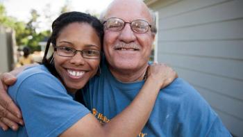 Youkhanna and volunteer