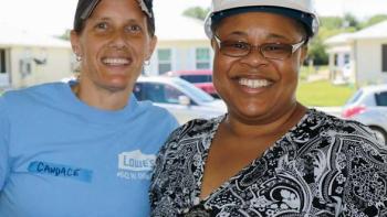 Joining with work colleagues to build Habitat homes