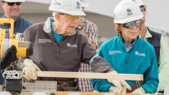 Jimmy and Rosalynn Carter at the Carter Work Project 2017