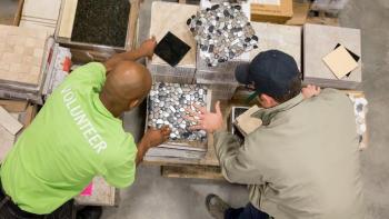 A volunteer at Habitat ReStore.