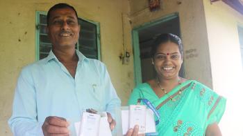 Jayshri and her husband Gabalu (right) built their Habitat home during 2006 Carter Work Project in Lonavala, India.