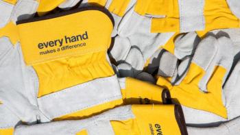 Gloves that say "every hand makes a difference."