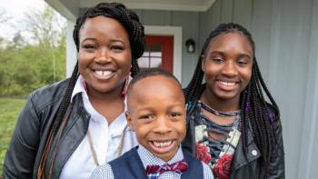 Ashlee with her son and daughter.