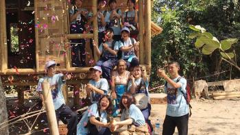 Japanese volunteers at Asia Build 2019 in Myanmar
