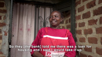 Photo: beneficiary of housing microfinance project
