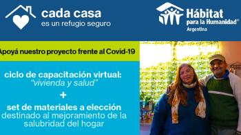 Hábitat Argentina capacita a familias vulnerables al COVID-19 desde charlas virtuales