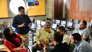 Participants in a bootcamp in 2018 ShelterTech Accelerator in India