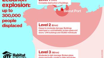 Beirut explosion map