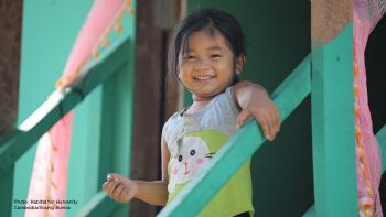 Child of Cambodian homeowner