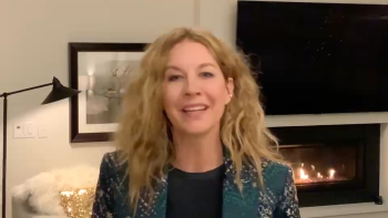 Jenna Elfman in her home.