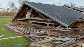 Photo of a house fully destroyed by Hurricane Ida taken by Leslie Gamboni.