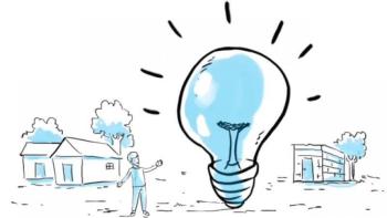 video thumbnail illustration of a person with a lightbulb and houses for TCIS
