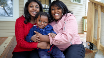 Habitat homeowner with kids