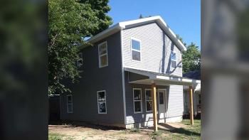 Mclean County Habitat house during construction