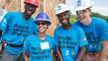 Volunteers at Habitat for Humanity’s annual AmeriCorps Build-a-Thon event in 2017