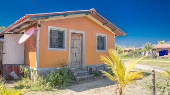 Orange Habitat house in Honduras
