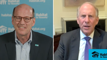 Jonathan Reckford and Dr. Richard Haass during Habitat livestream