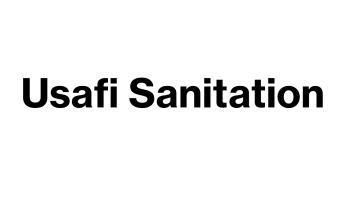 Usafi Sanitation text logo.