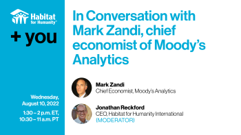 Slide that reads: "In conversation with Mark Zandi, chief economist of Moody's Analytics."