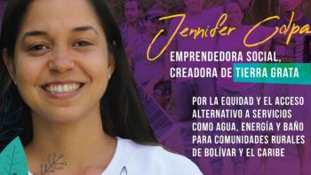 Graphic promoting Jennifer Colpas