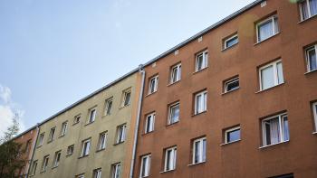 A photo of an apartment building in Ukraine