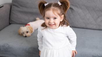 little girl smiling