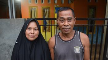 Sani and her husband Ace finished building their house in West Java, Indonesia, with housing microfinance loans under a Habitat-KOMIDA partnership